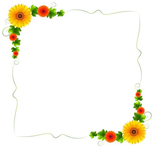 A colourful floral border vector