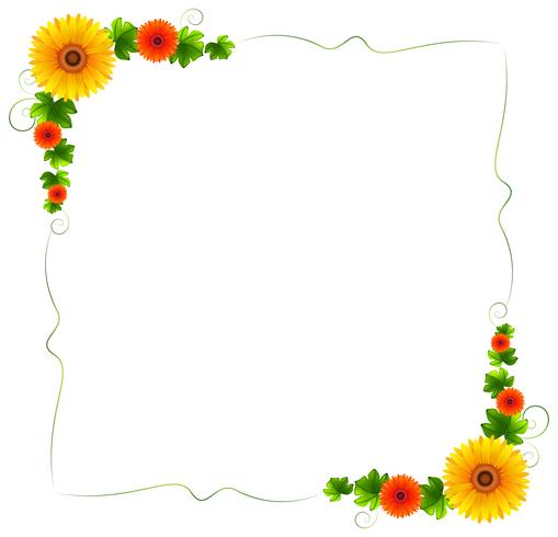 A colourful floral border vector