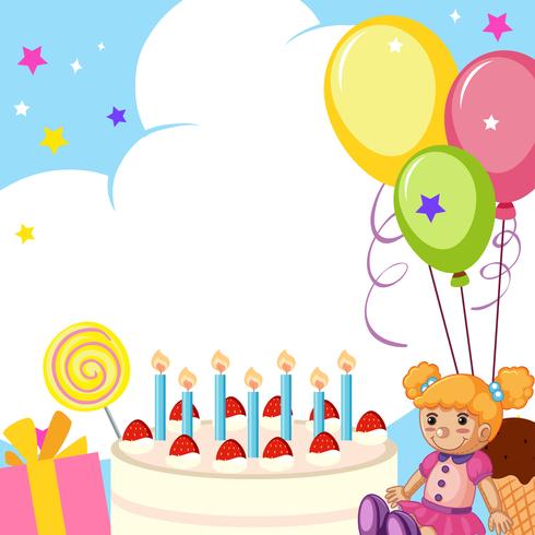 A cute birthday card vector