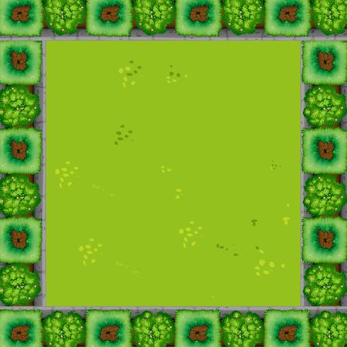 A green garden border vector