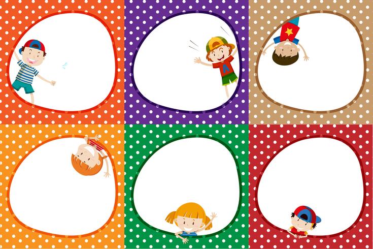 A Set of Colourful Kids Frame vector