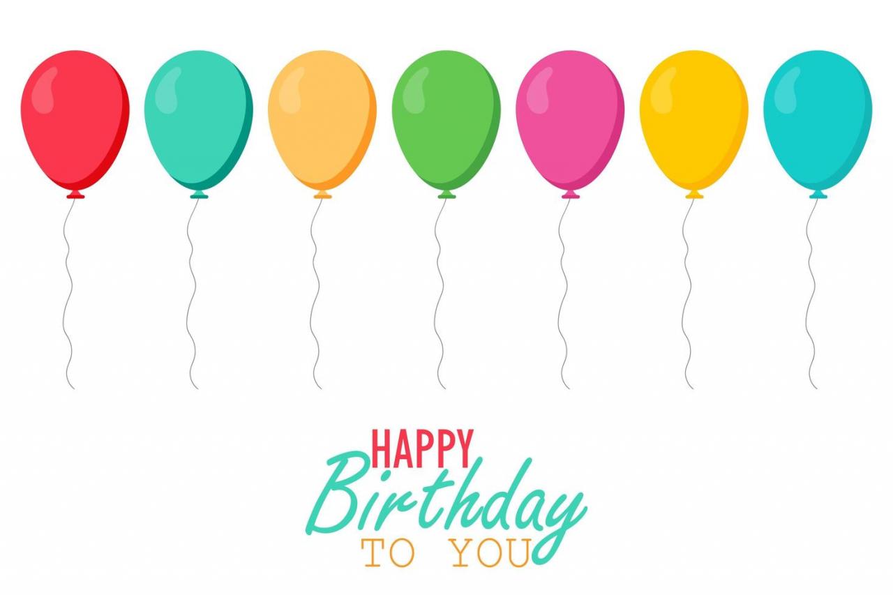 Birthday colorful balloons  vector