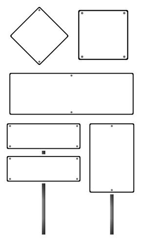 Blank frames with black border vector