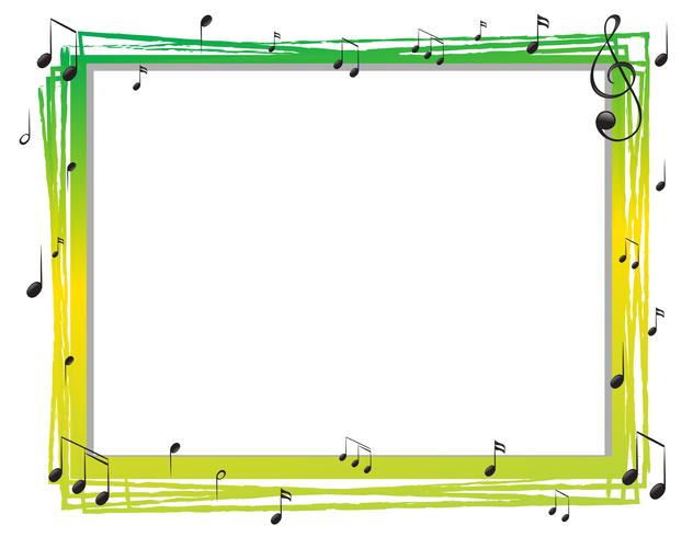 Border template with musicnotes  vector