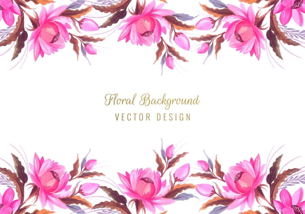 bunch floral border vector