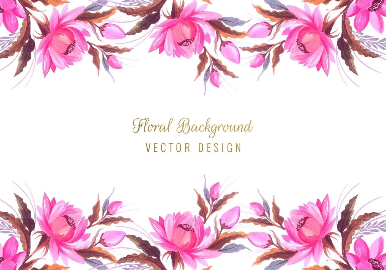 bunch floral border vector
