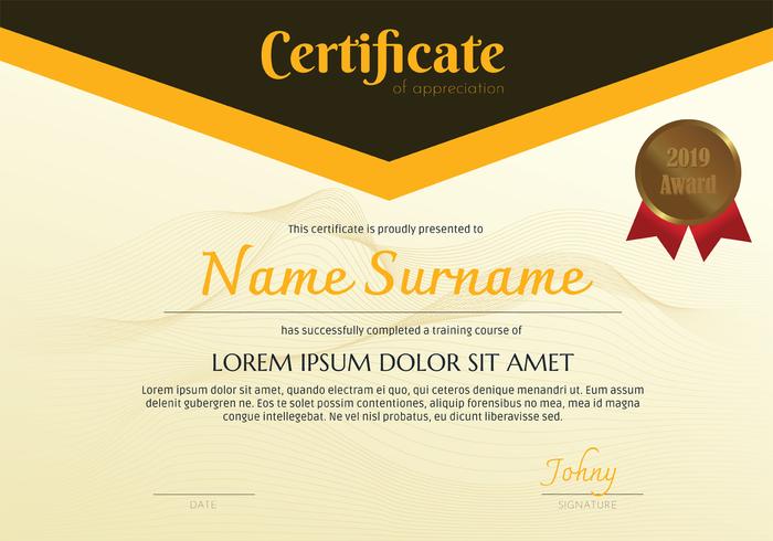 Certificate Template Vector Design