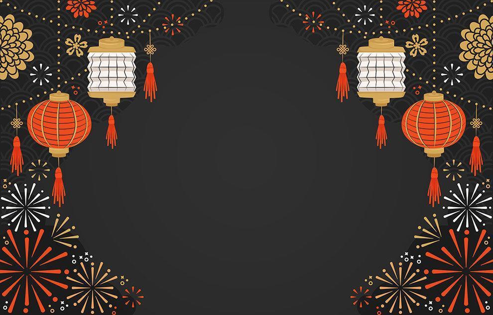 Chinese New Year Festivity Background vector