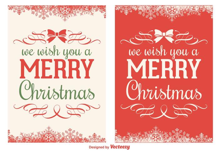 Christmas Card Vector Set