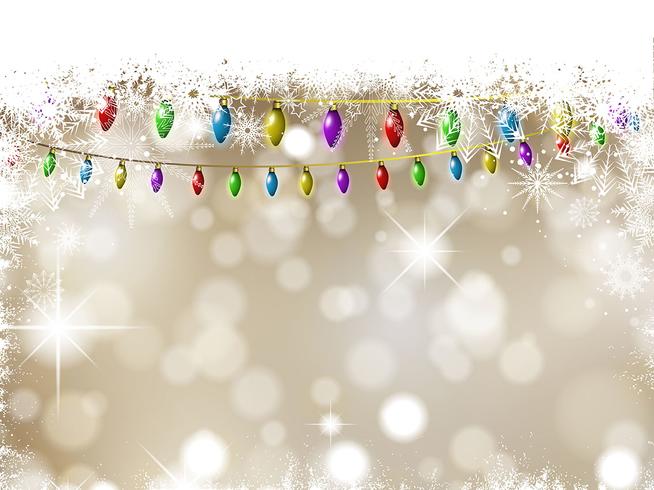 Christmas lights background vector