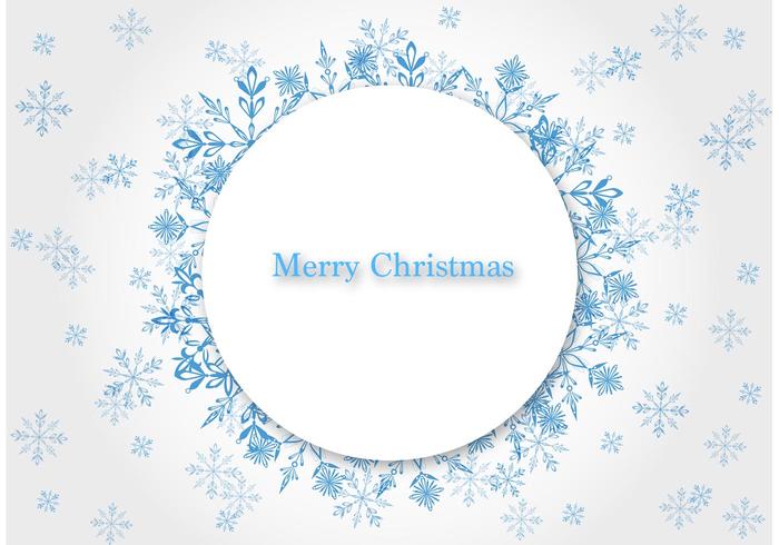 Christmas Snowflake Vector Background 