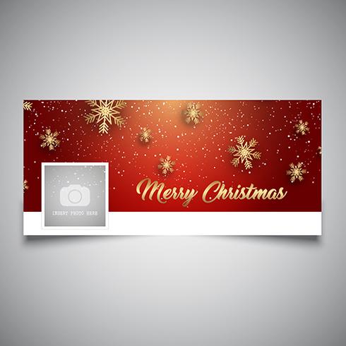 Christmas timeline cover design vector