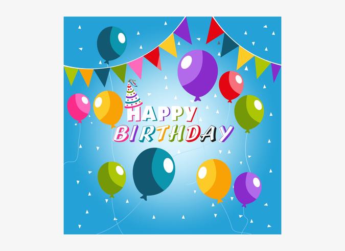 Colorful creative birthday wishing art template vector