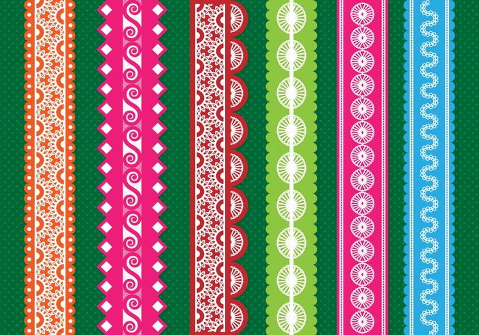 Colorful Eyelet Border  vector