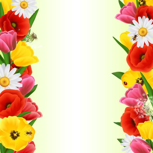 Colorful Flower Border vector