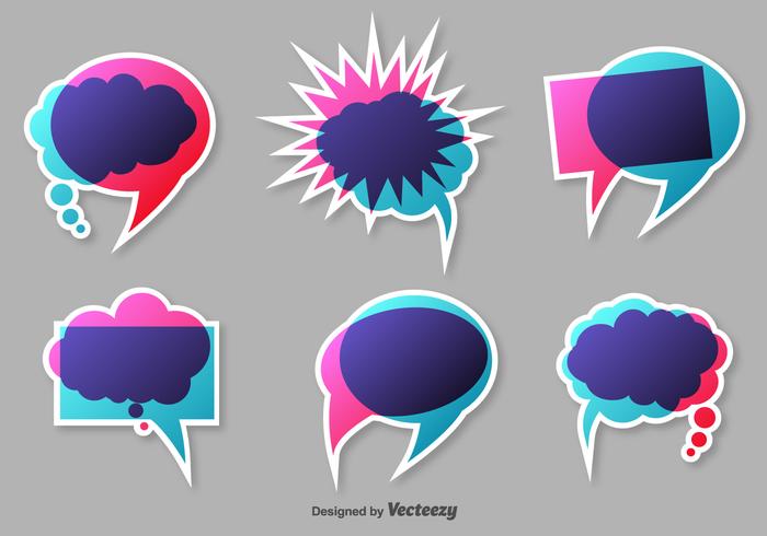 Colourful Speech Vector Bubbles