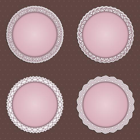 Cute circular borders vector