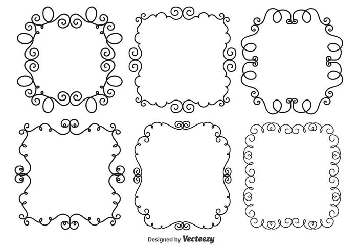 Cute Doodle Frames vector