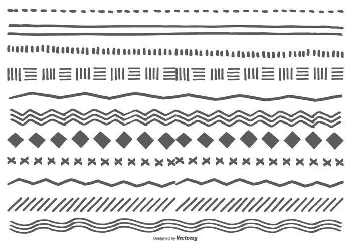 Cute Hand Drawn Sketchy Borders vector