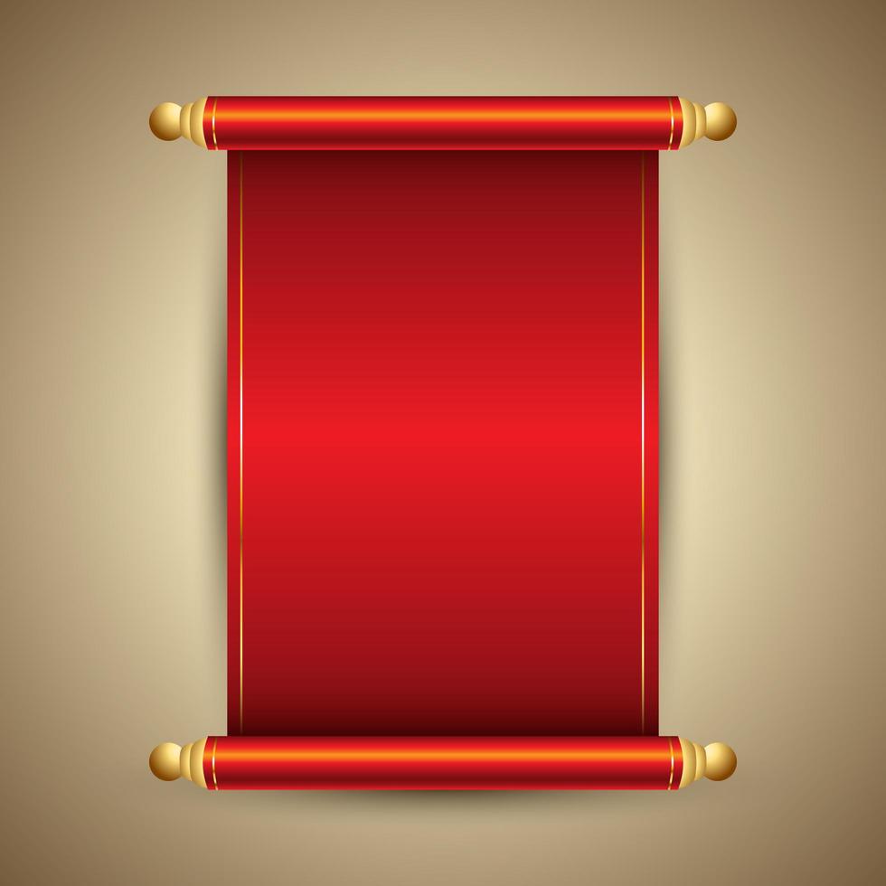 Decorative Chinese scroll. vector