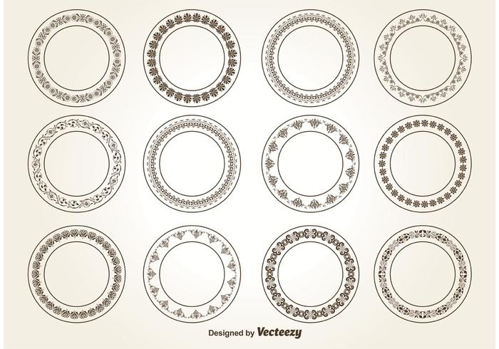 Decorative Circle Ornaments vector