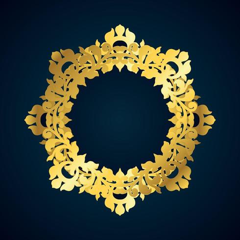 Decorative gold border vector
