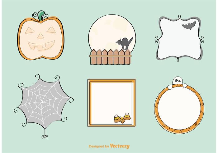 Decorative Hand Drawn Halloween Vectors