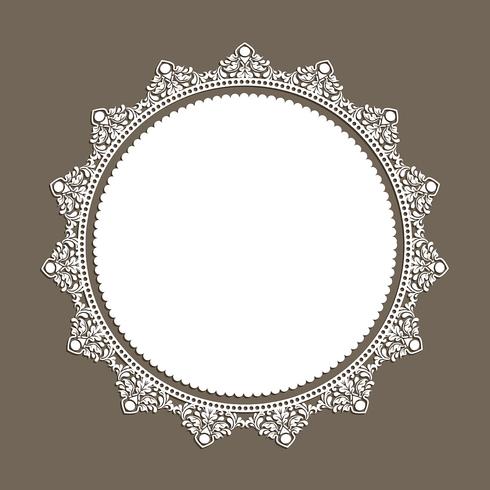 Decorative lace style border  vector