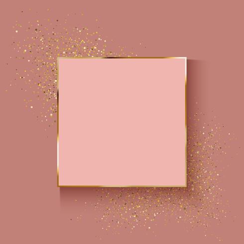 Decorative rose gold background with glitter effect  vector