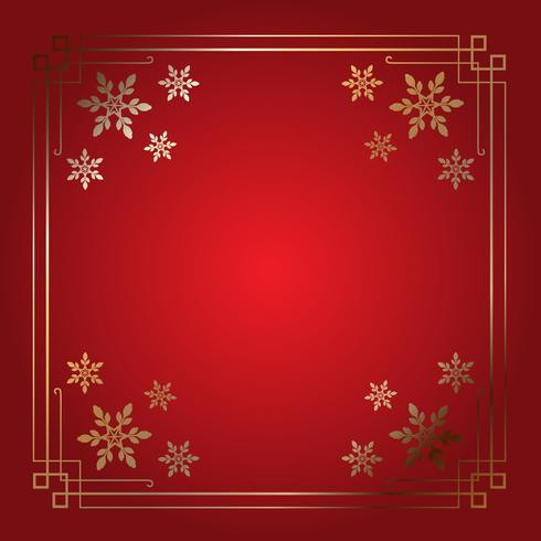 Elegant Christmas snowflake border  vector