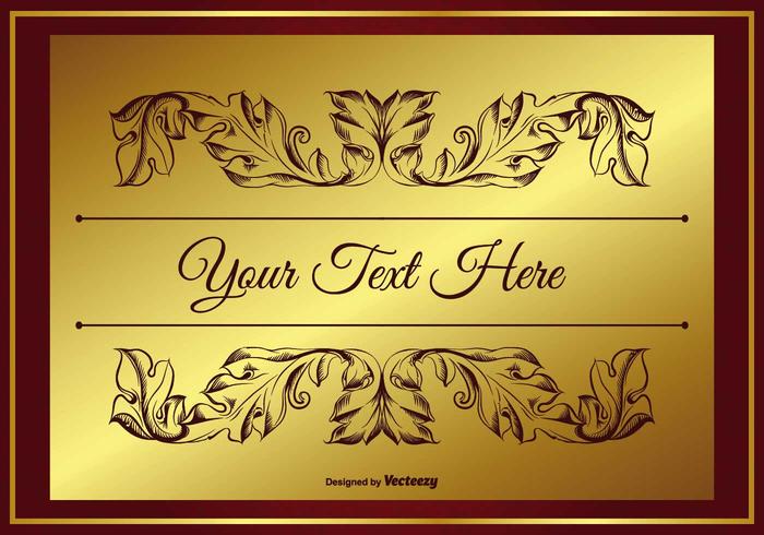 Elegant Gold and Red Background Illustration vector