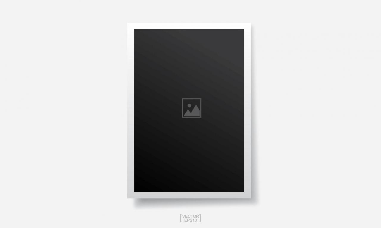 Empty photo frame background on white. Vector. vector