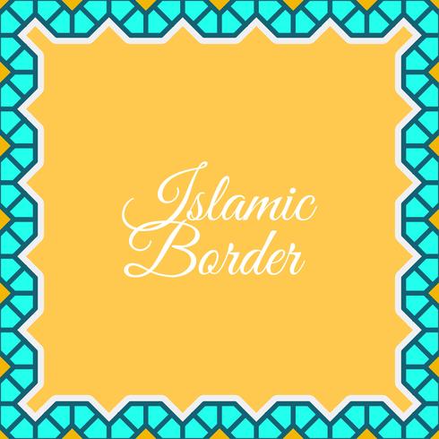 Flat Islamic Border Vector Background