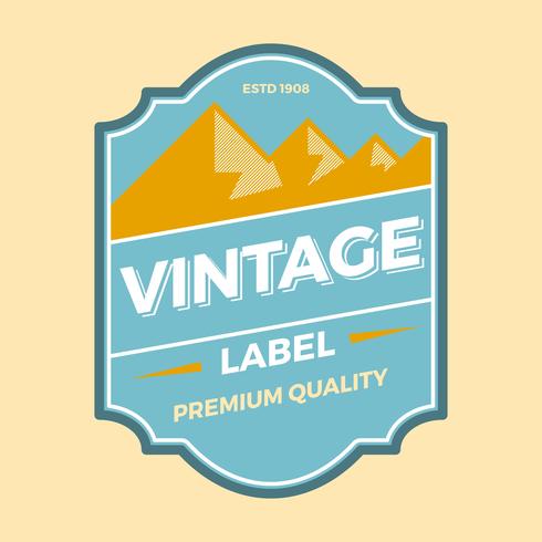 Flat Vintage Label Vector