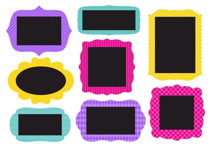 Free Collection of Funky Frames Vector