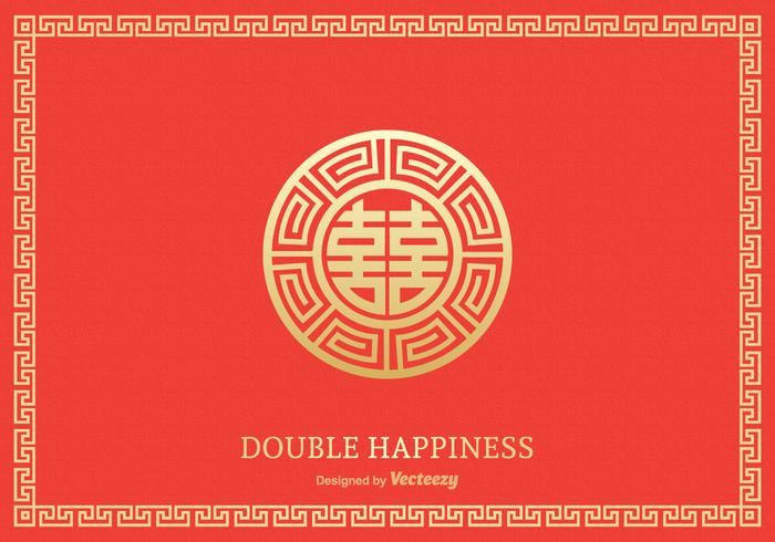 Free Double Happiness Symbol Vector Design