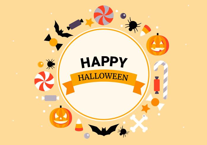 Free Flat Halloween Vector Elements Collection