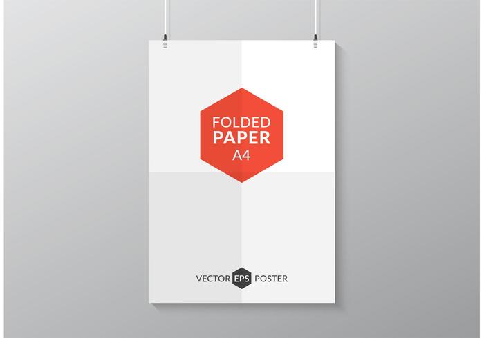 Free Folded Paper Poster Vector