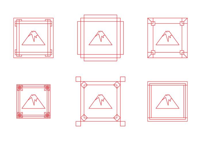 Free Fuji Mount Border Frame Vectors