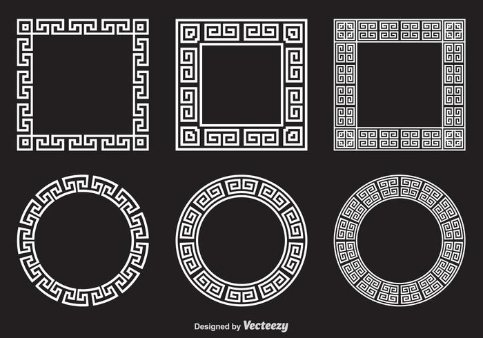 Free Greek Key Vector Frames