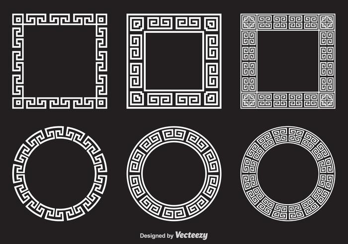 Free Greek Key Vector Frames