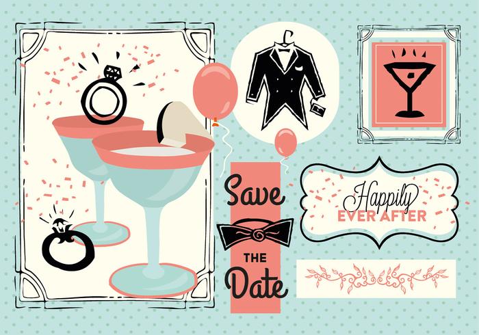 Free Save The Date Vector
