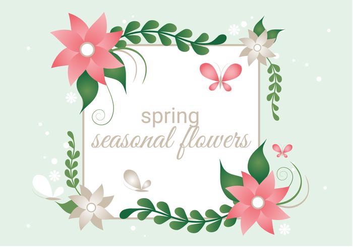 Free Spring Season Decoration Vector Background