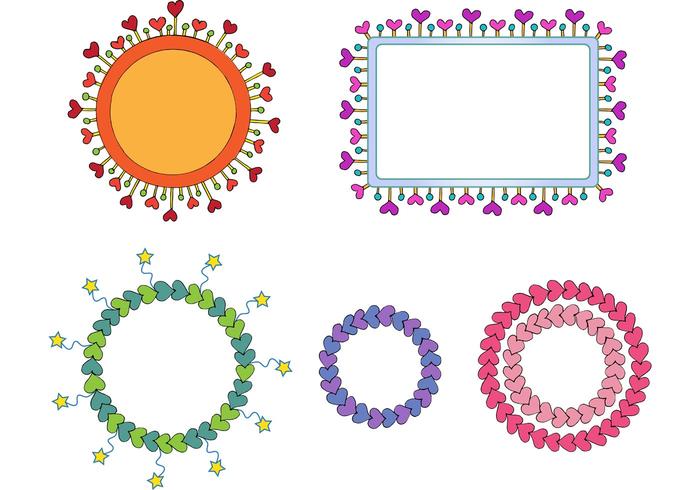 Free Vector Heart Frames