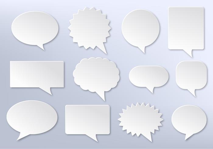 Free Vector Imessage, White Communication Bubbles