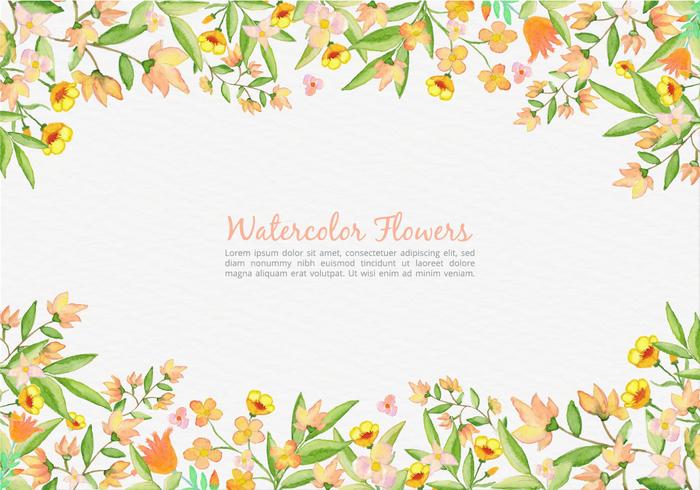 Free Vector Painted Orange Flowers Background