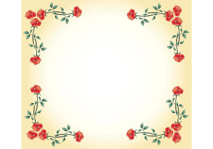 Free Vector Rose Frame