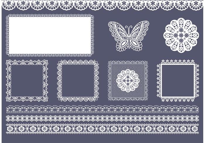 Free Vector Square And Border Doily