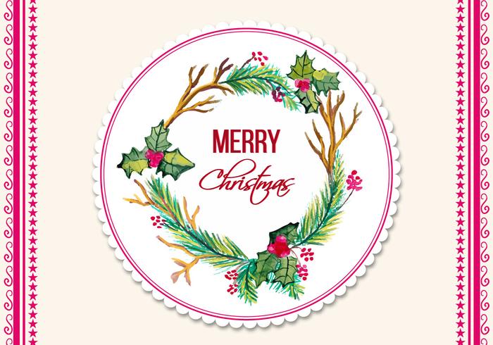 Free Vector Watercolor Christmas Frame