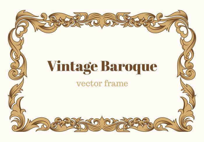 Vintage Baroque Vector Frame